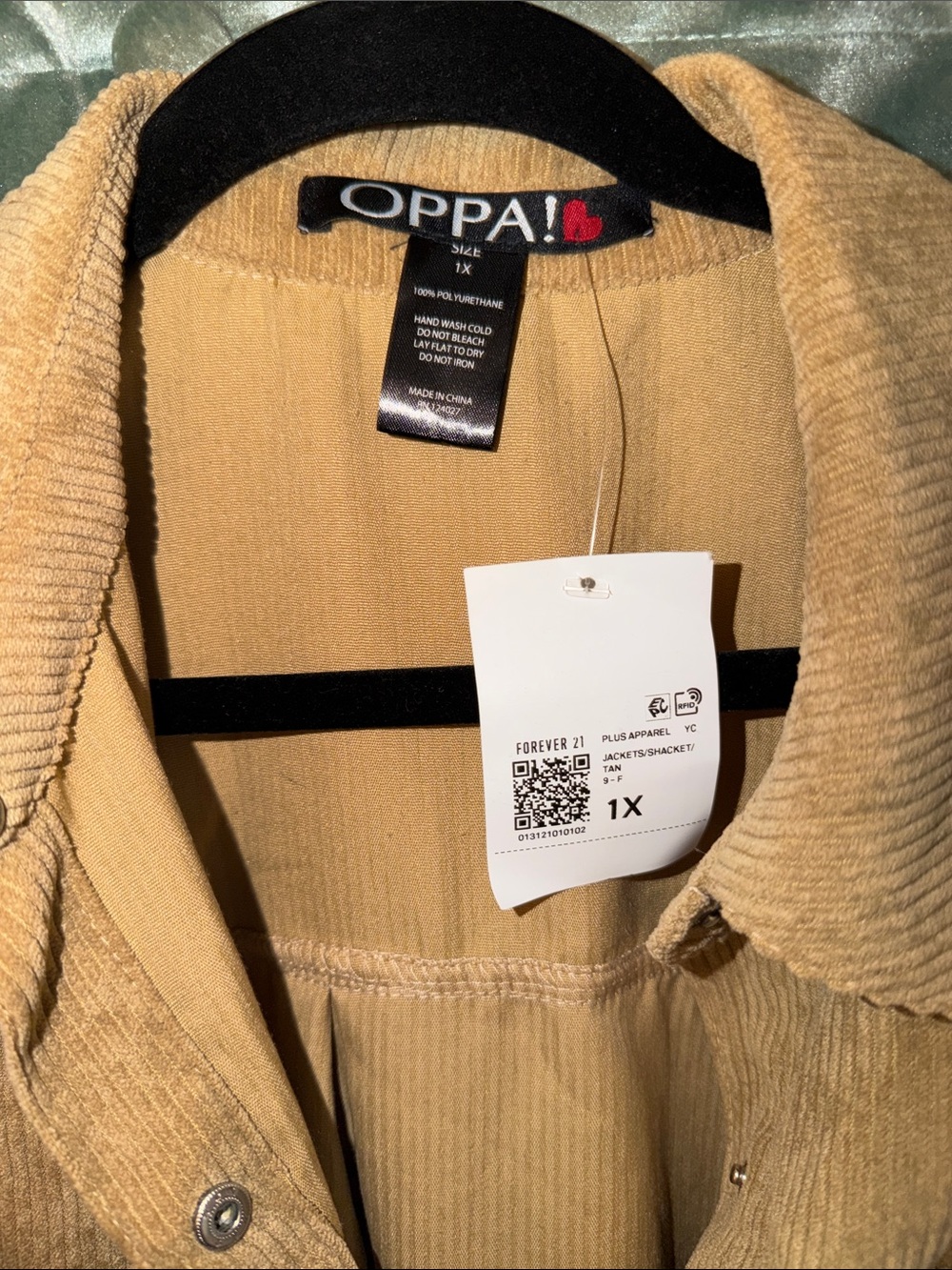 Forever 21 Tan Corduroy Button-Up Jacket/Shacket - Picture 2 of 4